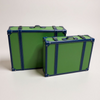 C. Wonder Green Leather Decorative Retro Luggage