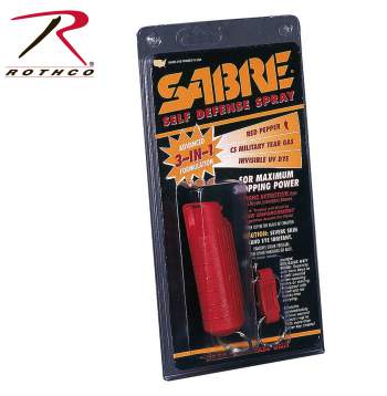 Sabre 3-In-1 Pepper Spray With Plastic Case