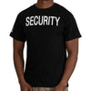 2-Sided Security T-Shirt with US Flag On Sleeve - Black