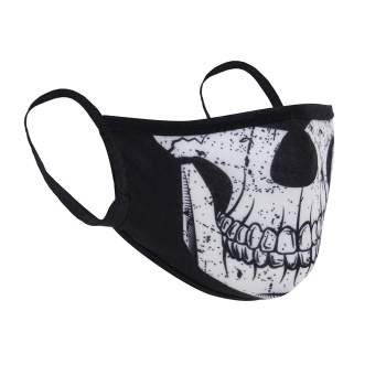 Half Skull Reusable 3-Layer Polyester Face Mask