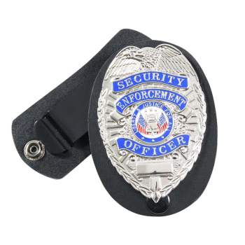 Leather Clip-on Badge Holder / Swivel Snap