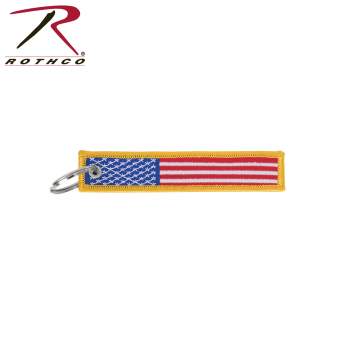 US Flag Patch Keychain