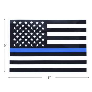 Transparent Thin Blue Line Flag Decal