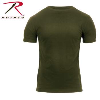 Athletic Fit Solid Color Military T-Shirt