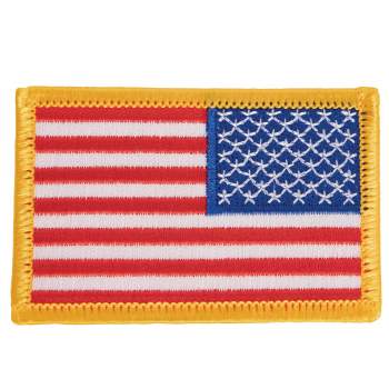 Iron On / Sew On Embroidered US Flag Patch