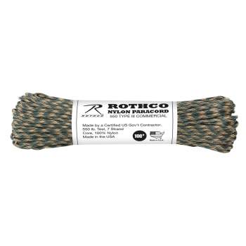 550lb Type III Nylon Camo Paracord
