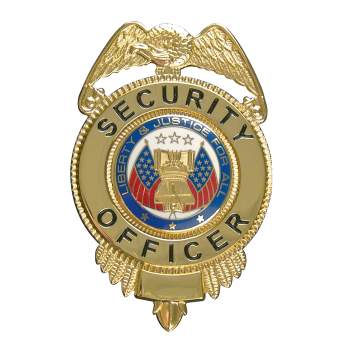 Security Officer Badge w/ Flags