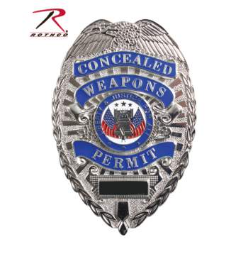 Deluxe "Concealed Weapons Permit" Badge