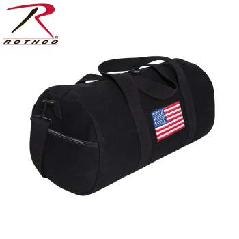 U.S. Flag Canvas Shoulder Duffle Bag