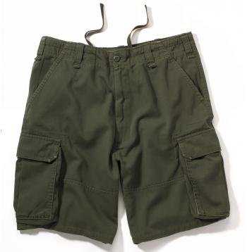 Vintage Style Solid Paratrooper Cargo Shorts