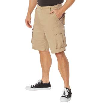 Vintage Style Solid Paratrooper Cargo Shorts