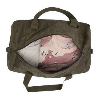 Waxed Canvas Shoulder Duffle Bag - 19 Inch