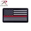 Rubber Thin Red Line Flag Patch - Hook Back