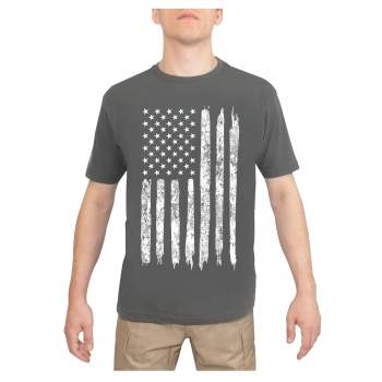 Distressed US Flag Athletic Fit T-Shirt