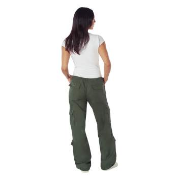 Women's Vintage Style Paratrooper Fatigue Pants