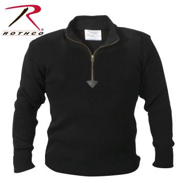 Quarter Zip Acrylic Commando Sweater