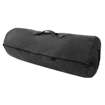Canvas Duffle Bag With Side Zipper