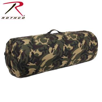 Canvas Duffle Bag With Side Zipper