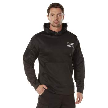 Honor and Respect Thin Blue Line Concealed Carry Hoodie - Black