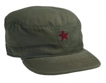 Vintage Style Fatigue Cap w/ Red Star