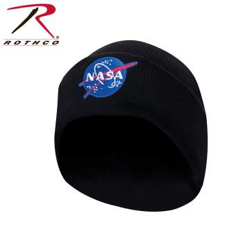 Deluxe NASA Meatball Logo Embroidered Watch Cap - Black