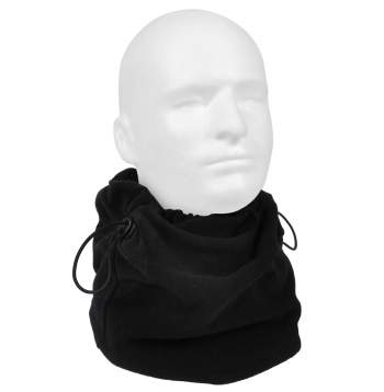 3-In-1 Adjustable Double Layer Fleece Balaclava / Black