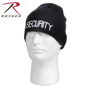 Embroidered Security Acrylic Skull Cap