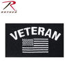Veteran With US Flag Fine Knit Watch Cap - Black