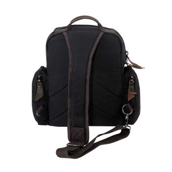 Vintage Style Canvas Sling Backpack - Olive Drab