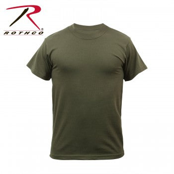 Solid Color Cotton / Polyester Blend Military T-Shirt