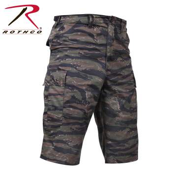 Long Camo BDU Shorts – Tactical Military-Style Cargo Shorts