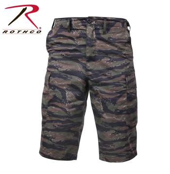Long Camo BDU Shorts – Tactical Military-Style Cargo Shorts