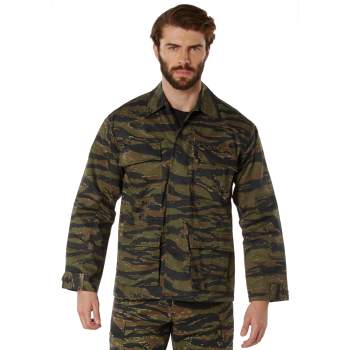 Camo Tactical BDU Jacket/Shirt- Military-Inspired Twill Combat Jacket/Shirt
