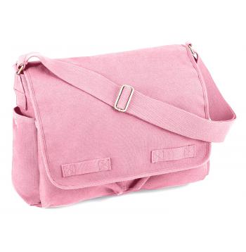 Vintage Style Washed Canvas Messenger Bag