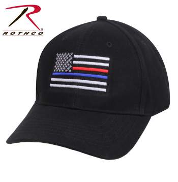 Thin Blue Line & Red Line Low Profile Flag Cap