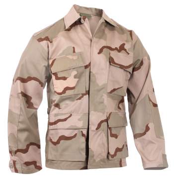Camo Tactical BDU Jacket/Shirt- Military-Inspired Twill Combat Jacket/Shirt