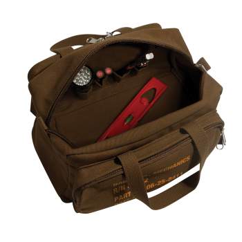 G.I. Type Zipper Pocket Mechanics Tool Bag With Military Stencil