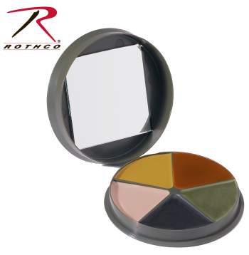 GI Type 5 Color Camo Face Paint - Round Compact