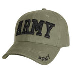 Deluxe Army Embroidered Low Profile Insignia Cap