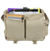 Vintage Style Canvas Pathfinder Laptop Bag With Leather Accents