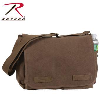 Vintage Style Washed Canvas Messenger Bag