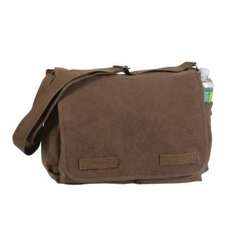 Vintage Style Washed Canvas Messenger Bag