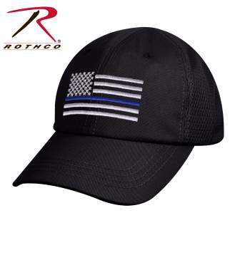 Tactical Mesh Back Cap With Thin Blue Line Flag