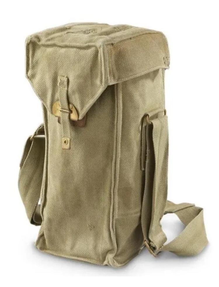 M51 Gas Mask Haversack Carrier Green-Khaki Belgian Cold War Era