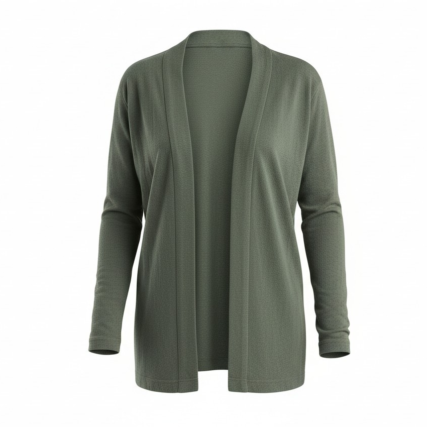 Vintage Canadian Military Women's Swing Front Cardigan / Olive Grey/ Issued