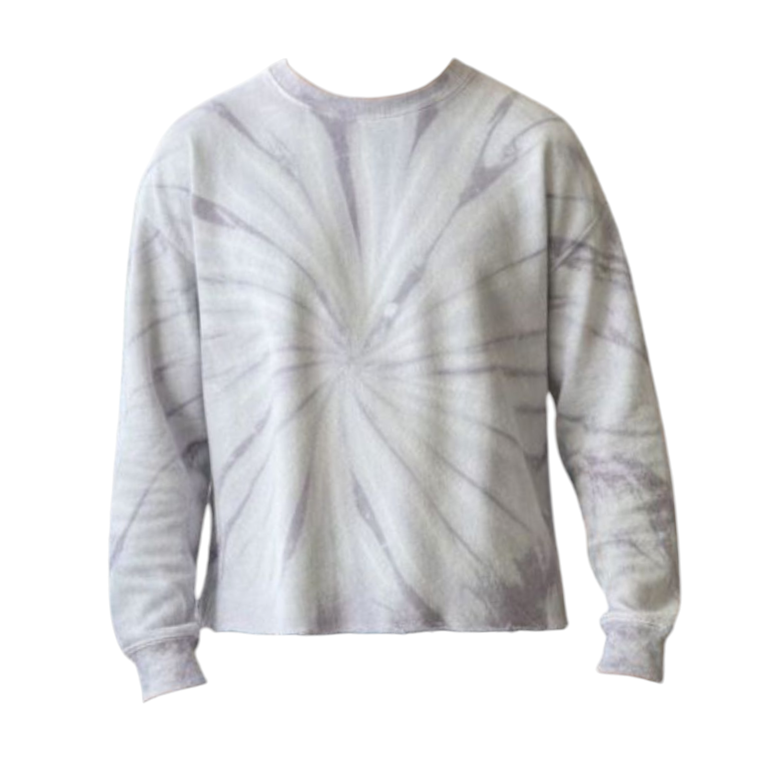 Fleece Cropped Crewneck Lilac Tie Dye