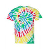 Summer Camp T-shirt Red, Blue, Green Yellow Spiral Tie-Dye