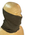 European French Military Knit Neck Gaiter Tube Scarf / Dark Brown