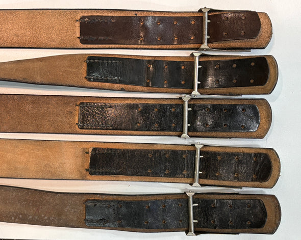 East German DDR Black Leather Belt