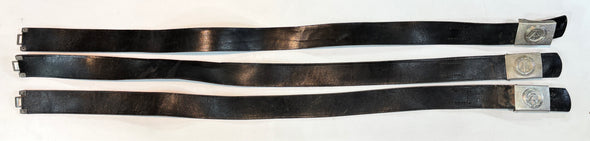 East German DDR Black Leather Belt